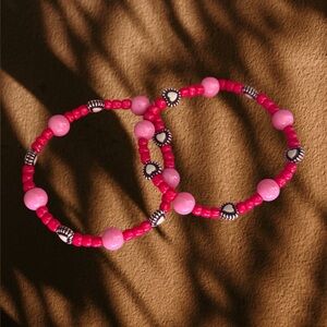 V-Day Red & Pink with hearts Bracelets